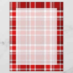 Papier Tartan blanc rouge