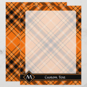 Papier Tartan orange d'Halloween (Devant / Derrière)