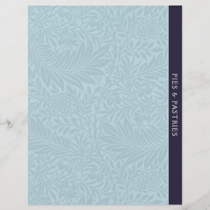 Papier Tartes   Séparateur de recettes   Floral bleu vint