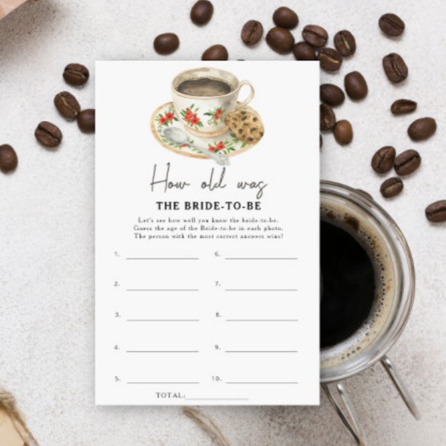 Papier Tasse à café Quel âge avait la future mariée jeu (Créateur téléchargé)
