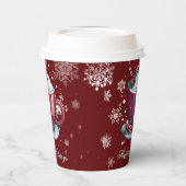 Papier Tasse de chocolat chaud de Noël | Gobelets en papi (Gauche)