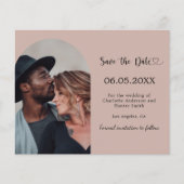 Papier Taupe arch photo wedding Save the Date card (Devant)