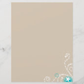 Papier Taupe ivoire Starfish Plage Mariage Itinéraire (Dos)