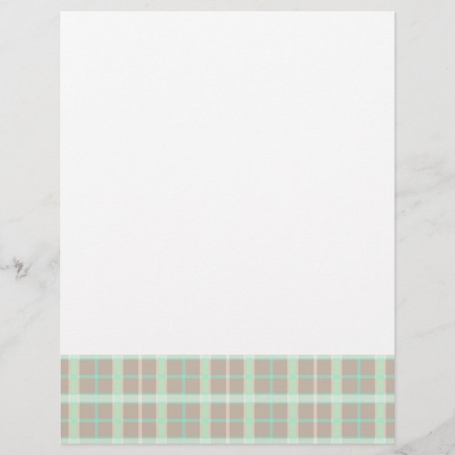Papier Taupe & Seafoam Plaid (Devant)