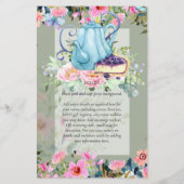 Papier Tea Party Baby Shower Invitations (Dos)