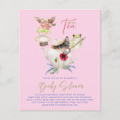 Papier Tea Party Baby Shower Invitations Cute Tea Pot (Devant)