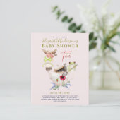 Papier Tea Party Baby Shower Invitations Cute Tea Pot (Debout devant)