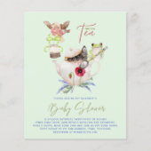 Papier Tea Party Baby Shower Invitations Cute Tea Pot (Devant)