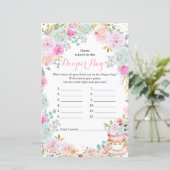 Papier Tea Party Pastel Guess What's In the Diaper Bag (Debout devant)