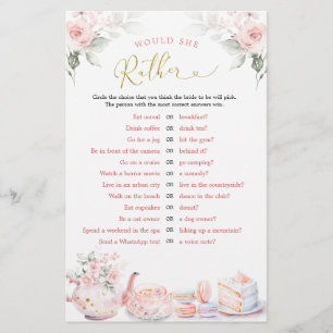Papier Tea Party rose Floral Jeux sur mesure