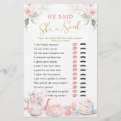 Papier Tea Party rose Floral Jeux sur mesure (Dos)