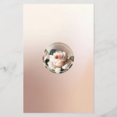 Papier Tea Rose Fête des mariées Bingo Jeu (Dos)