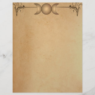 Papier TEA STAINÉ Triple Moon Enchanted Letterhead