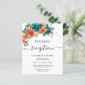 Papier Teal Burnt Orange Budget Rust Budget Wedding (Debout devant)