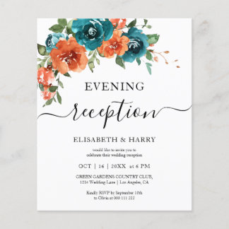 Papier Teal Burnt Orange Budget Rust Budget Wedding 