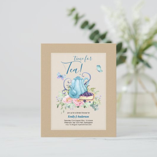 Papier Teapot Fête des mariées Teatime Après-midi Thé Inv (Debout devant)