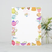 Papier Teapots et tasses Anniversaire (Debout devant)