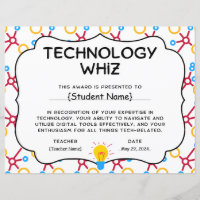 Technology Whiz Prix de la reconnaissance étudiant