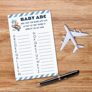 Papier Teddy Bear Avion Boy Baby shower Baby ABC