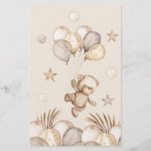 Papier Teddy Bear Bear Baby shower Bingo Jeu (Dos)