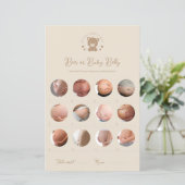 Papier Teddy Bear Bière Ou Bébé Belly Baby shower Jeu (Debout devant)