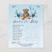 Papier Teddy Bear Blue Balloon Wives for Baby Game (Devant)