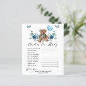 Papier Teddy Bear Blue Balloon Wives for Baby Game (Debout devant)