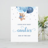 Papier Teddy Bear Devine Combien De Candies Dans Le Signe (Debout devant)