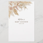 Papier Teddy Bear Devine Qui Baby shower Jeu (Dos)