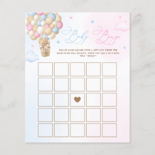 Papier Teddy Bear Genre Révéler Baby Bingo Jeu