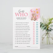 Papier Teddy Bear Guessing Baby shower Jeu (Debout devant)