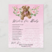 Papier Teddy Bear Rose Floral Wives for Baby Game (Devant)