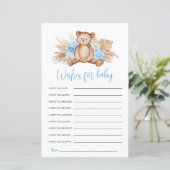 Papier Teddy Bear Wives Baby Card (Debout devant)