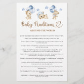 Papier Teddy ours garçon baby shower Baby Traditions (Dos)
