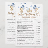 Papier Teddy ours garçon baby shower Baby Traditions (Devant / Derrière)