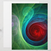 Papier Tempête rouge Floral Art moderne Abstrait Motif co (Devant / Derrière)