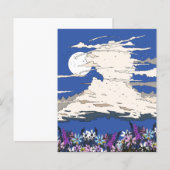 Papier Tempête tropicale et fleurs (Devant / Derrière)