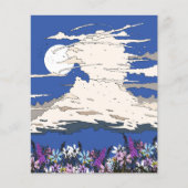 Papier Tempête tropicale et fleurs (Devant)