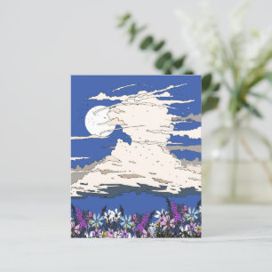 Papier Tempête tropicale et fleurs