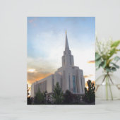 Papier temple mormon Oquirrh Mountain Utah LDS (Debout devant)