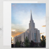 Papier temple mormon Oquirrh Mountain Utah LDS (Devant / Derrière)