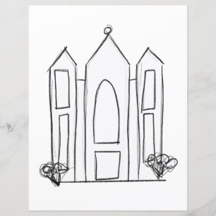 Papier Temple mormon simple moderne de Salt Lake City LDS