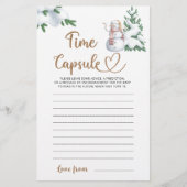 Papier Temps Capsule Baby shower d'hiver Jeu (Devant)