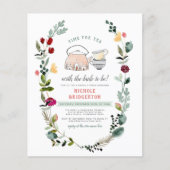 Papier Temps Floral Budget Pour La Fête des mariées De Th (Devant)