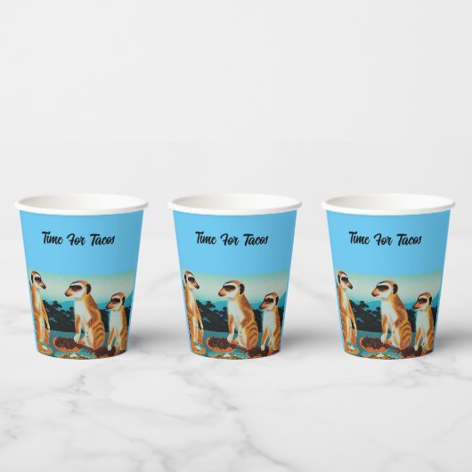 Papier Temps pour les tacos façon suricate, gobelets en c (Multi)