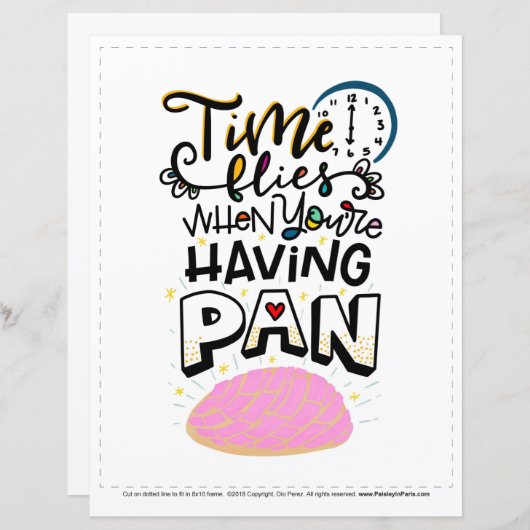 Papier Temps volées Lorsque vous vous amusez, ajuster à 8 (Devant / Derrière)