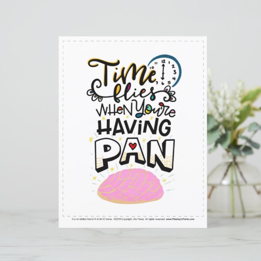 Papier Temps volées Lorsque vous vous amusez, ajuster à 8 (Debout devant)