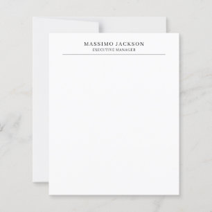 Papier Tendance Moderne Simple Noir & Blanc Professionnel