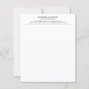 Papier Tendance Moderne Simple Noir & Blanc Professionnel