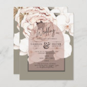 Papier Tendance MOSS BLUSH MARIAGE Sage Dusty Rose (Devant / Derrière)